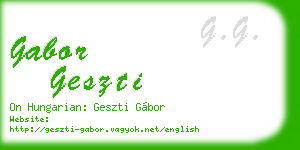 gabor geszti business card
